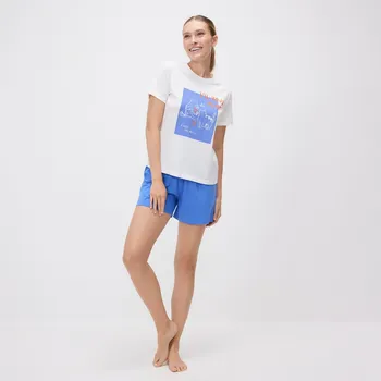 Reserved - Dvoudílná pyžamová souprava s potiskem - modrá - 032EY-55X - 032EY-55X-L
