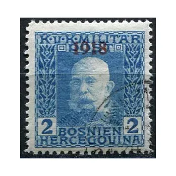 Poštovní známka (1918) MiNr. 148 - O - Bosna a Hercegovina (Rakousko-Uhersko) - císař Franz Josef I. - přetisk 1918 Položka 1