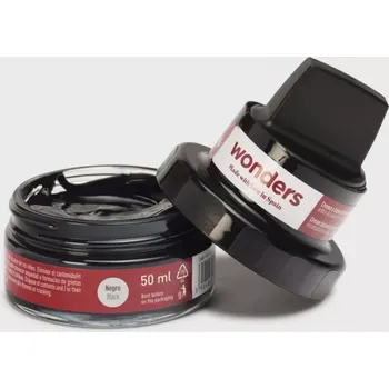 Přípravek pro údržbu obuvi WONDERS krém na bázi přírodních vosků černý
