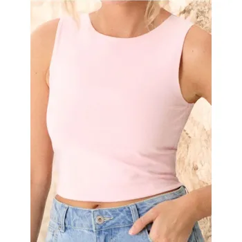 Dámské tričko Sinsay - Crop top - pastelová růžová - 3993Z-03X - 3993Z-03X-XXS