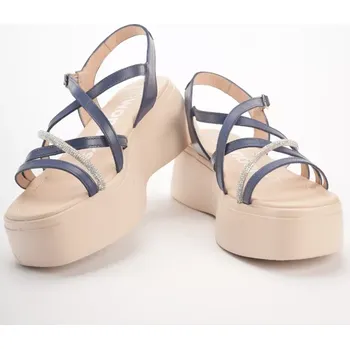 Dámské sandále WONDERS baltic dámské sandály modrobéžové