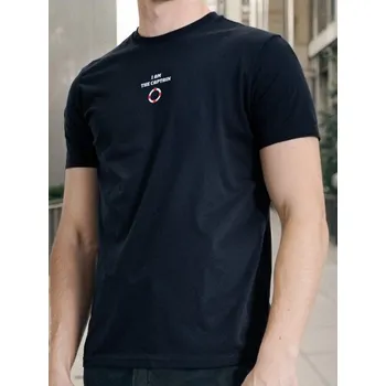 Pánské tričko Sinsay - Tričko s krátkým rukávem - námořnická modrá - 7310F-59X - 7310F-59X-S