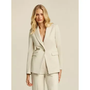 Dámské sako BEAUMONT kit lurex dámské sako stříbrné šedé