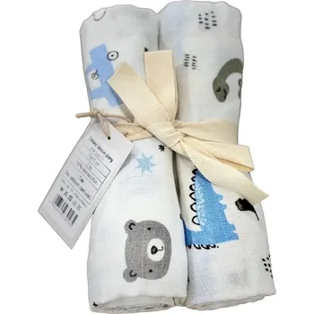 PREM Plena 70x70 cm, tisk - méďa auto + dinosaurus