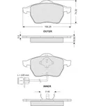 Starline Sada brzdových destiček BD S109