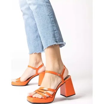 Dámské sandále WONDERS dámské sandály na platformě oranžové