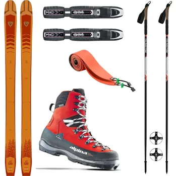 Běžky Backcountry set ROSSIGNOL XP 120 Positrack se stoupacími pásy + vázání + obuv Alpina Alaska + hole