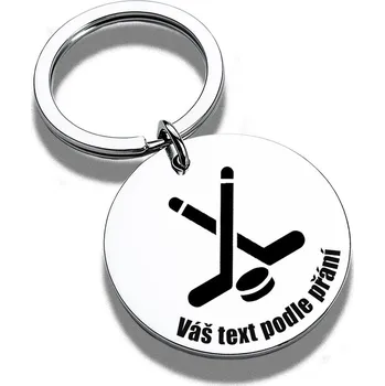 u Psíka | Sportovní přívěšek na klíče | průměr 30mm Sportovní motiv: Hokej