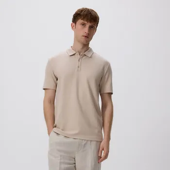 Pánské tričko Reserved - Polo regular - béžová - 278EF-08X - 278EF-08X-L