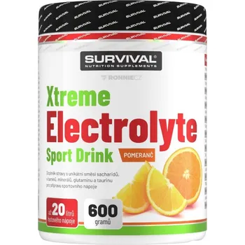 Iontový nápoj Survival Xtreme Electrolyte Sport Drink - 600 g, pomeranč
