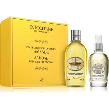 Kosmetická sada L’Occitane Almond pečující sprchový olej 250 ml + L’Occitane Almond zpevňující tělový olej 100 ml kosmetická sada