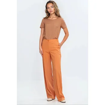 Dámské kalhoty Široké kalhoty s elastickým pasem SD113 Barva: Oranžová, Velikost: XL