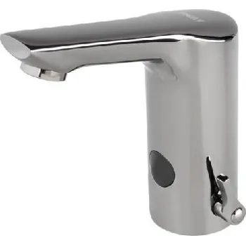 Vodovodní baterie Sanela Senzorové baterie - Elektronická umyvadlová baterie, síťové napájení, metal grey SLU 76H