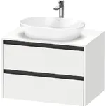 Duravit Ketho.2 - Umyvadlová skříňka s výřezem 57x80x55 cm, 2 zásuvky, matná bílá K24895018180000