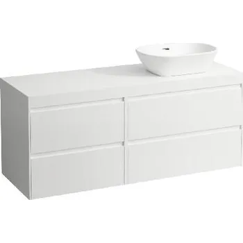Koupelnový nábytek Laufen Lani - Umyvadlová skříňka, 58x137x49 cm, 4 zásuvky, výřez vpravo, matná bílá H4045831122601