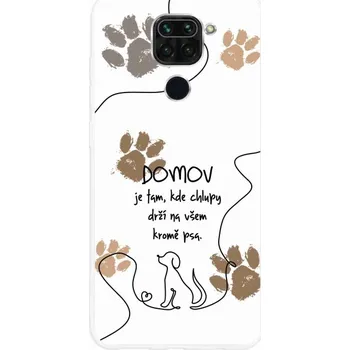 Pouzdro na mobilní telefon Gelový kryt mmCase na Xiaomi Redmi Note 9 - psí motiv bílé pozadí
