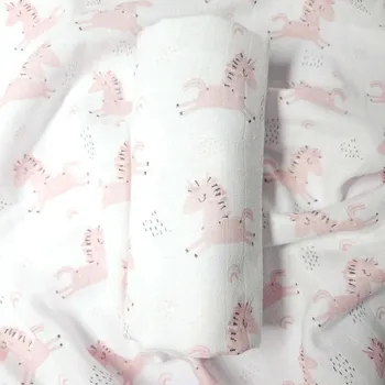 PREM Bavlněná plena 90x100 cm, tisk - jednorožec