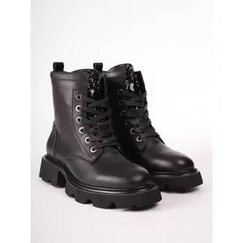 Dámská zimní obuv ALMA EN PENA dámské kotníkové boty černé kožené