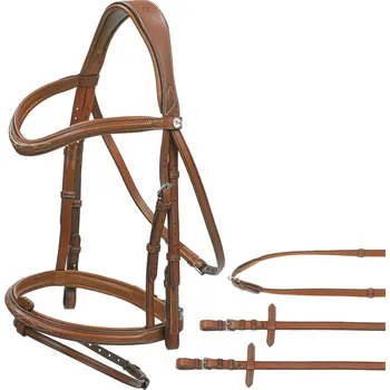 BUSSE Uzdečka Take-Off Line BUSSE, anatomicky tvarovaná, hnědá COB