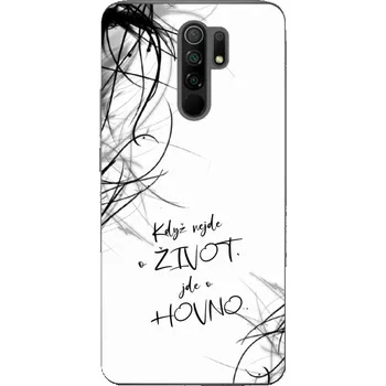 Pouzdro na mobilní telefon Gelový kryt mmCase na Xiaomi Redmi 9 - vtipný text 16 bílé pozadí