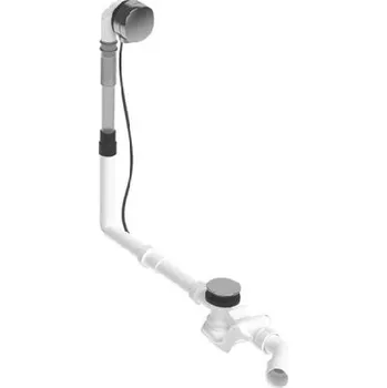 Sifon Duravit Příslušenství - Vanová odtoková a přepadová souprava s napouštěním, bovden, délka 850 mm, chrom 792207000001000