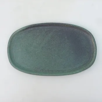 Květináč Keramická podmiska H15 -25 x 15 x 1 cm - zelená
