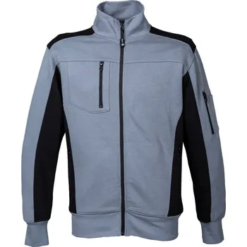 Pánská mikina James Ross Svetr Cambridge šedá/černá 4XL