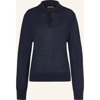 Dámský svetr dsquared2 Dámská Úpletová Polokošile, tmavě modrá, 34