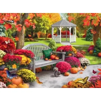 Diamantové malování Diamantové malování/Homfun - Lavička a altánek v parku