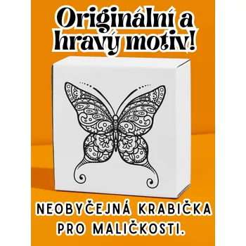 Krabička na výslužku krabička s potiskem Krabička, s potiskem, MOTÝLEK, 17,3x16x5,3 cm, 1 ks