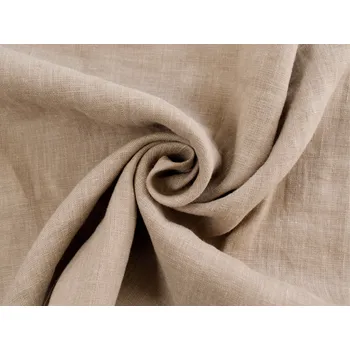 Snový svět Lněná látka CAPPUCCINO