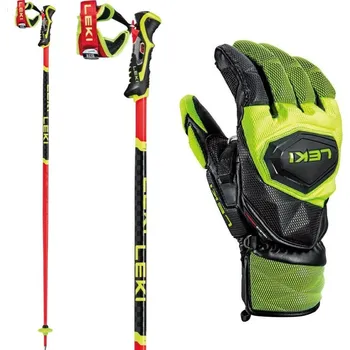 Sjezdová hůlka Set LEKI WCR SL 3D Red & WCR Venom SL 3D