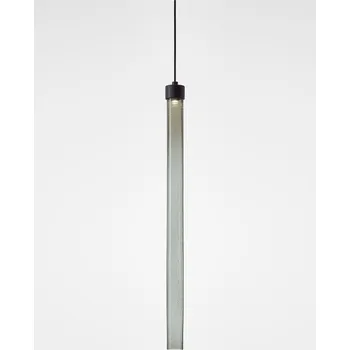 Brokis Designové LED závěsné svítidlo Comet Round 900, PC1377 Povrch Montury: Broušená bronz lak, Barva skla: Hnědá kouřová - transparentní sklo, Baldachýn: Kov - černý matovaný komaxit se strukturou