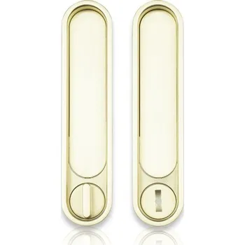 Dveřní kování Cobra mušle pro posuvné dveře WC set oválný M101 (zlatá matná)