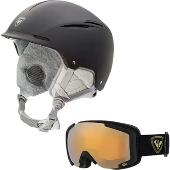 Lyžařská helma ROSSIGNOL Templar Impacts W Black & Brýle Airis Sonar