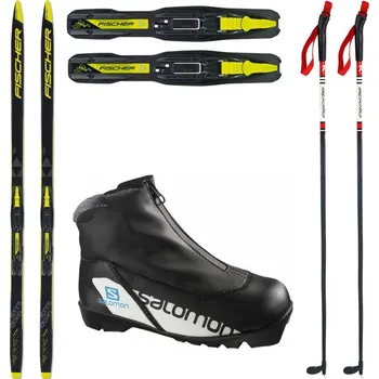 Běžky Běžkový set FISCHER Sprint Crown JR s vázáním + boty Salomon + hole