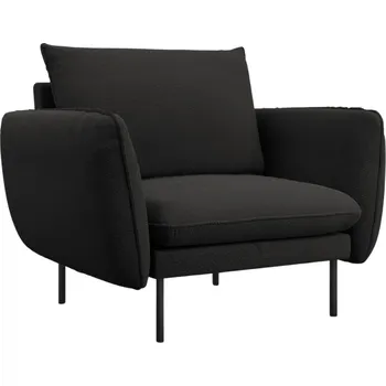 Křeslo Cosmopolitan Design Černé bouclé křeslo Vienna
