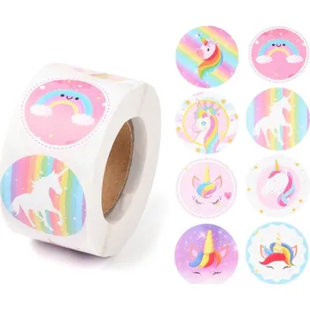 samolepka Samolepky na pásce, JEDNOROŽCI 1, 25mm, 500ks/role