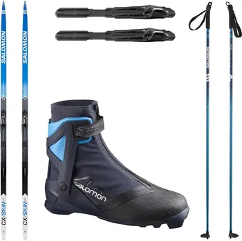 Běžky SALOMON CX eSKIN Hard se stoupacím pásem a vázáním + boty Salomon RS10 + hole