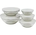 DOCHTMANN Sada skleněných misek s víkem 5ks mix barev