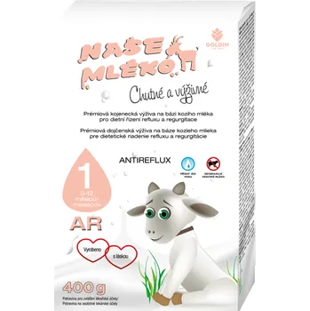 Kojenecká výživa NAŠE MLÉKO® AR 1 ANTIREFLUX, 400 g