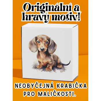 Krabička na výslužku krabička s potiskem Krabička, s potiskem, JEZEVČÍK, ŠTĚNĚ, 17,3x16x5,3 cm, 1 ks