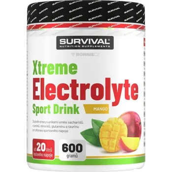 Iontový nápoj Survival Xtreme Electrolyte Sport Drink - 600 g, mango