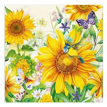 Papírový ubrousek Papírové ubrousky WILD SUNFLOWERS, 20 ks