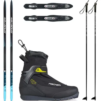Běžky SPORTEN Perun Pro SKIN NIS se stoupacím pásem + vázání + boty Fischer OTX + hole