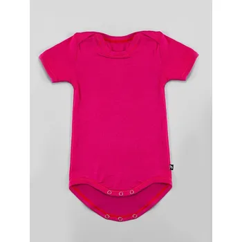 Bambusové body krátký rukáv - růžové, Duomamas Velikost: 74