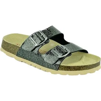 Dětská móda Superfit pantofle černé se třpytem 0-800111-0100 velikost 36