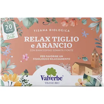 Čaj Valverbe Relax Lípa & pomeranč BIO bylinný čaj 20 sáčků (20 g)
