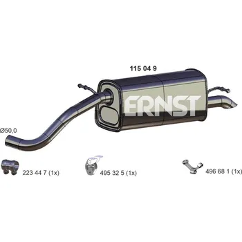 Tlumič výfuku Zadní tlumič výfuku ERNST 115049