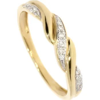 Prsten Zlatnictví Helios Zlatý prsten zdobený diamanty